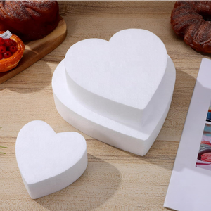 Décoration de mariage, fournitures artisanales <span class=keywords><strong>non</strong></span> comestibles, support de présentation en mousse plastique légère en forme de cœur pour gâteau - Product Image 6