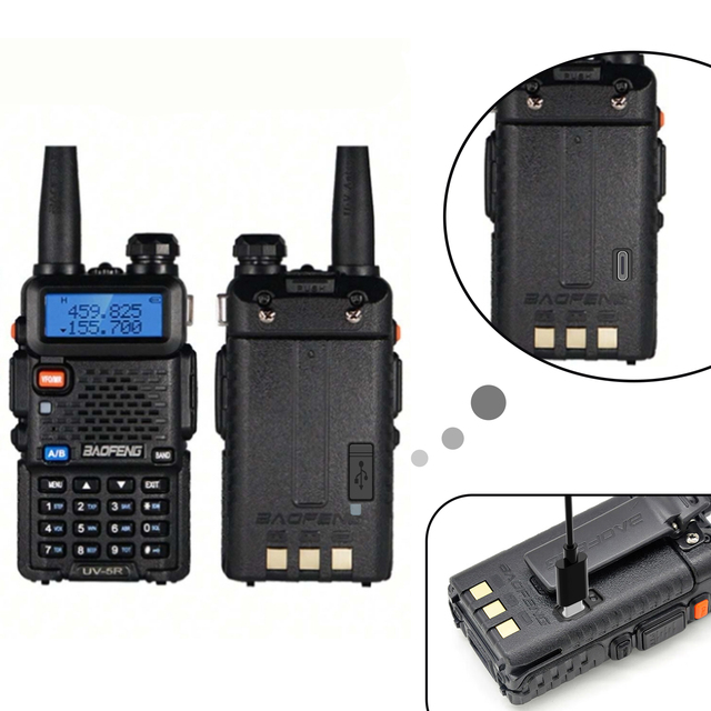 Baofeng Walkie Talkie Factory Dual Band Uhf Vhf Long Distance Two Way Radio Original UV-5R with Flashlight 5km Outdoor English