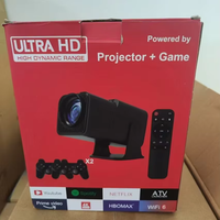 Proyector Inteligente Portátil para Juegos HY320 con Más de 20000 Juegos, Descarga de Aplicaciones, Wifi Inalámbrico, Cine en Casa, Mini Proyector Portátil HY320