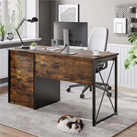 Bureau d'ordinateur en bois à prix abordable avec étagères et prise de courant, fournisseur OEM de premier plan, idéal pour coin d'étude domestique simple