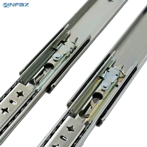 Diapositivas de cajón de rodamiento de bolas de 53mm de alta resistencia 3-Sección-100% Diapositivas de acero laminado en frío de extensión completa para cofres de herramientas - Product Image 5