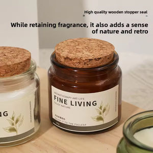 Bougie parfumée en cire de soja d'aromathérapie de luxe longue durée avec mèche en coton pour la décoration de chambre et de maison, comme ornement ou cadeau - Product Image 2