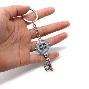 Benedict <b>Keychain</b> Pendant Colored Antique Silver Zinc Alloy Portable Key Accessory Cultural Gift - Product Image 2