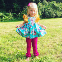 Nouvelle Robe de Princesse à Fleurs Fragmentées pour Bébé Fille, Jupe Florale Douce pour Vacances à la Plage, Robe d'Été pour Bébé Fille