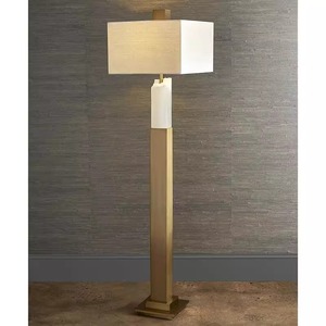 Lampadaire avec base en travertin 56x170 cm, source de lumière LED pour la décoration du salon et de la chambre - Product Image 2