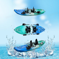 TOLEE 2023 Nouveauté Kayak de pêche à moteur unique 3,1-4m avec système de propulsion à pédales pour océan, lacs et rivières