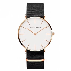 Montre à quartz minimaliste pour hommes, ultra-fine, bracelet en cuir noir, montre-bracelet analogique, décontractée, pour affaires, étanche, montre habillée - Product Image 6