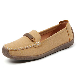 Zapatos Planos de Moda para <span class=keywords><strong>Mujer</strong></span> 2026, Mocasines de Gamuza, Sin Cordones, Suela Suave, Talla Grande, Tendencia de Moda para Mamás - Product Image 2