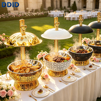 Gastronomie-Küchenausstattung: 8L Edelstahl Chafing Dish Buffet-Set – Speisenwärmer und Präsentations-Buffet-Servierset für Restaurants