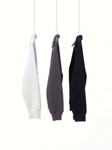 H5489 Nouveaux styles, vente en gros, sweat-shirts à col polo personnalisés en coton 100% 350 g/m² pour hommes et femmes - Product Image 3
