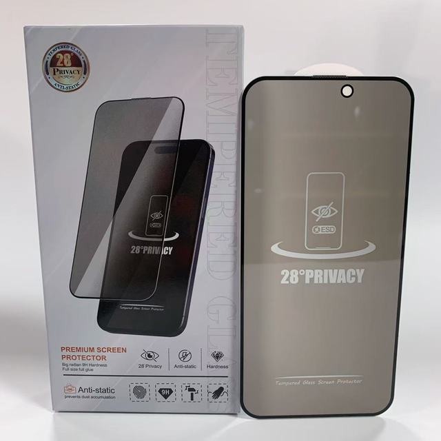 High Quality 0.4mm Privacy Tempered Glass Screen Protector for iPhone 17 Pro Max Anti Spy Glass 16 15 14 13 12 Pro