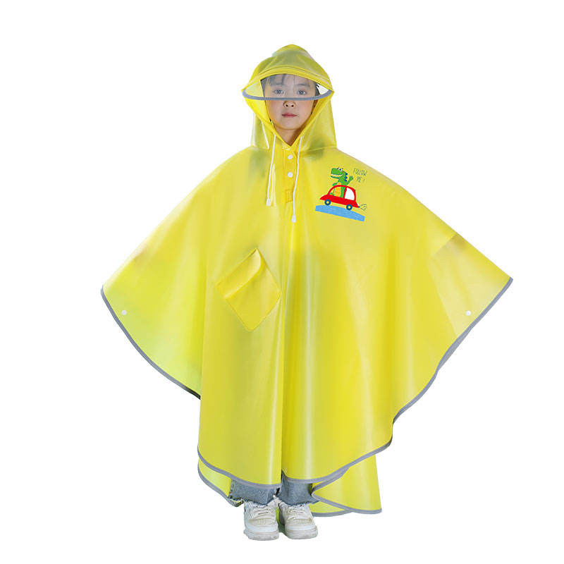 Waterproof Poncho Kids Raincoat Rain Cape for Children Portable