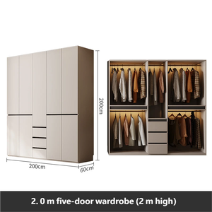 Segmented Handless ENF Grade European <strong>Pine</strong> Board Modern Minimal 18mm Thickened Large <strong>Wardrobe</strong> for Bedroom Home Use - Product Image 6