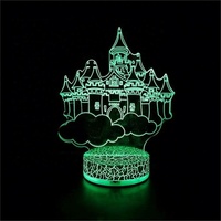 3d acrylique led enfants veilleuse comme présent modèle de fissures