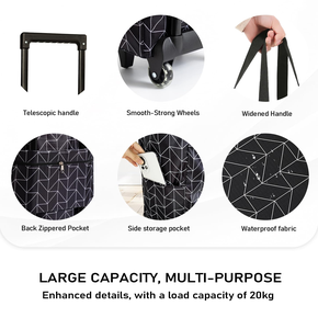 Factory New Arrival Large Capacity Folding Shopping <b>Trolley</b> Bag Reusable <b>Trolley</b> Grocery Bag for Shopping Daily Life - Product Image 3