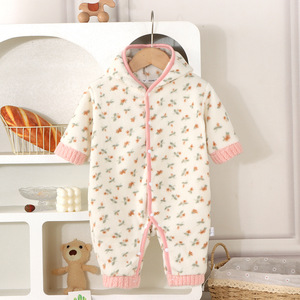 <span class=keywords><strong>Pijama</strong></span> Enterizo Cálido de Forro Polar de Doble Cara con Capucha para Bebé 2026, Unisex, para Recién Nacido, Ropa de Casa, Colección Otoño-Invierno - Product Image 6