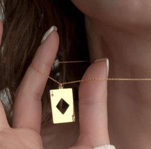 Collana di carte da gioco placcate in <span class=keywords><strong>oro</strong></span> 18k <span class=keywords><strong>asso</strong></span> di picche gioielli con ciondolo da Poker personalizzato ciondolo giocatore del casinò fascino Blackjack <span class=keywords><strong>asso</strong></span> di cuori - Product Image 4