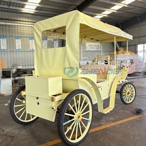 Hotel Essential Exquisite Sightseeing Vehicle Elegant Noble Electric Carriage <b>Double</b>-Row Sightseeing Horse Carriage - Product Image 2