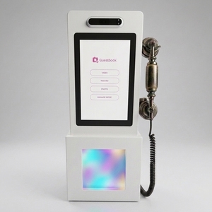 <span class=keywords><strong>Livre</strong></span> d'or vidéo et audio tactile 10,1'' avec enregistreur vocal pour mariages et événements, style cabine téléphonique rétro - Product Image 3