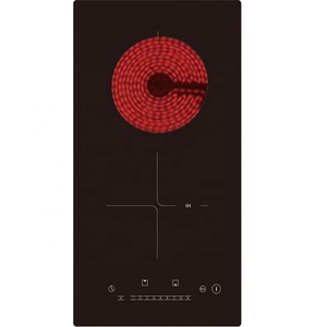 Grande plaque de cuisson vitrocéramique électrique radiante noire encastrable 3800W - Product Image 1