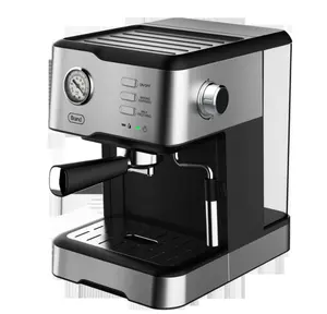 factory price home automatic digital commercial stainless steel 15 bar pump 1.5L espresso coffee maker machine with grinder