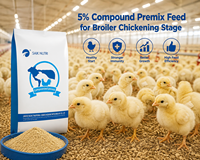 Aliment composé de haute qualité SAIK à 5 % pour la phase de poussage des poulets de chair et favorisant la croissance et le développement des poussins de chair