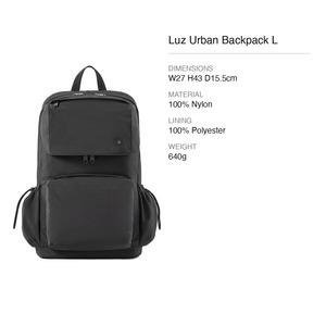 Sac à dos en nylon avec compartiment pour ordinateur portable, léger, KEIRYO Luz Urban L 27x43cm, pour femmes, en stock, Taïwan - Product Image 6