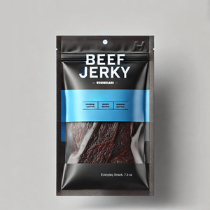 Bolsa de pie de embalaje de grado alimenticio con cremallera para carne de res <span class=keywords><strong>Jerkey</strong></span> - Product Image 2