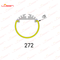 LS-272 de profil de haute qualité Led aluminium forme ronde 20mm Led profil de bande Installation cachée avec Led aluminium tuile