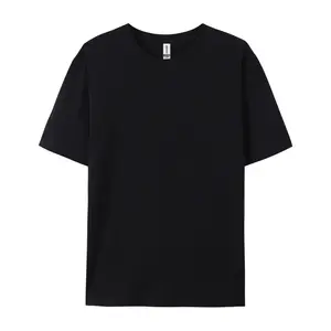 Camiseta com estampa popular sem gola AI-MICH, camiseta de manga curta masculina 100% algodão, moda de alta qualidade por atacado