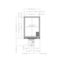 2,83 Zoll IPS TFT LCD-Anzeigemodul 480*640 Auflösung MIPI-Schnittstelle ST7701S Treiber-IC 450 Cd/m² Hohe Helligkeit Quadratischer Bildschirm
