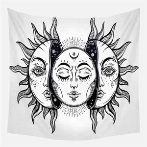 Tapisserie murale vintage européenne pour chambre, style Astrologie, avec motifs soleil, lune, étoiles, sorcellerie, créativité, pour dortoir - Product Image 3