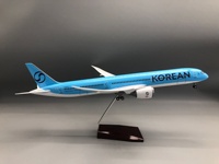 Modèle d'avion de passagers coréen Yiguan 787-10, 47 cm, en résine, technique de durcissement à chaud, roues lumineuses réalistes, boîte de simulation couleur