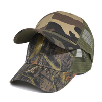 Gorra Trucker de 6 Paneles con Logotipo Personalizado, Diseño Propio, Gorra de Malla con Camuflaje