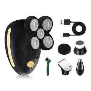 5 in 1 Bald <b>Head</b> Hair Trimmer Shaver Kit Beard <b>Razor</b> 8D Cordless Portable Electric Shaver Hair Removal Grooming Kit - Product Image 1