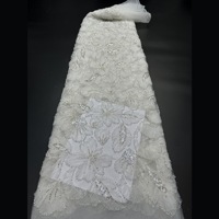 Tissu de robe de mariée haut de gamme brodé, sequins floraux, perles, utilisation estivale, largeur 130 cm, taille unique, teignable, origine Guangdong, pour sacs