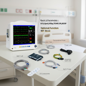 Monitor Tanda Vital Pasien ICU Rumah Sakit Multi Parameter Genggam yang Dapat Dipasang di Dinding, Monitor Pasien Jantung Portabel - Product Image 5