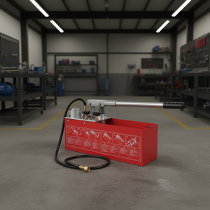 Pompe d'essai hydrostatique manuelle à double valve 25 bars 362 PSI, kit testeur de pression hydraulique d'eau, réservoir 2,8 gallons, tuyau 4,6 pieds - Product Image 2