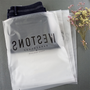 Clothing Socks Underwear Transparent Frosted Compostable Zip Lock Bag Plastic Bags With Logos