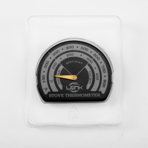Accessori per Caminetto, Termometro Bimetallico per Stufa a Pellet, Termometro Magnetico per Stufa, Termometri per Forno Domestico - Product Image 1