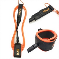 Double Surf Coil Longboard Gear avec Leash de Surf Rotatif pour Planche Droite, Attache Cheville, Accessoire d'Outil de Surf pour Activités Aquatiques