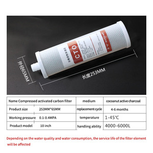 Filtri per <span class=keywords><strong>Acqua</strong></span> all'Ingrosso, Cartuccia Filtrante a Carbone Attivo Granulare GAC da 10/20 Pollici per Sistema RO - Product Image 5