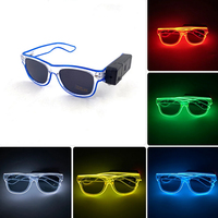 Nouvelles lunettes lumineuses sans fil EL WireShining lunettes garçons filles lunettes de fête décoratives Disco lunettes de nuit