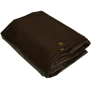 Poly Tarp Cover im Freien UV-und wetter beständige Planen 16 Mil Brown Plane für Camping und Landwirtschaft