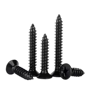 Black 304 Stainless Steel Phillips Countersunk Self Tapping Screws Metric Grade 8 For Metal Construction - Product Image 1
