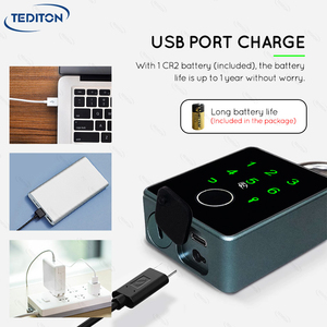 Cadenas intelligent CR2 3V avec batterie, empreinte digitale, mot de passe, carte-clé, application Tuya, étanche, pour portail extérieur, casier de gym, verrou de sécurité - Product Image 5