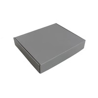 Caja de cartón corrugado negra, suave, para embalaje de ropa, venta al por mayor, impresión delicada, caja superior abierta a color