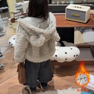 Girls Autumn Winter Two Piece <b>Pants</b> Korean Style Casual Fleece <b>Lined</b> Warm Loose Fit Solid Color Cotton Woven - Product Image 2