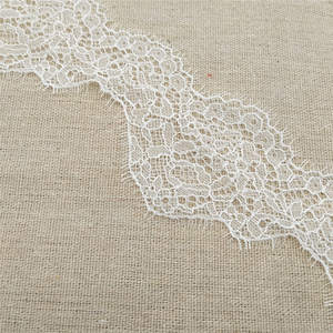 Dentelle à franges en nylon 100% style français, dentelle à franges en maille tricotée, ruban en dentelle à franges en nylon, matériau en nylon pour robes de mariée - Product Image 4