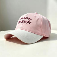 Gorra de Béisbol Deportiva de Seis Paneles para Niños, Personalizada al por Mayor, de Dos Tonos, de Algodón de Alta Calidad, Sin Estructura y Transpirable